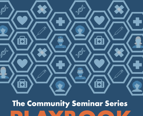 The cover is an image with a pattern consisting of health-related items