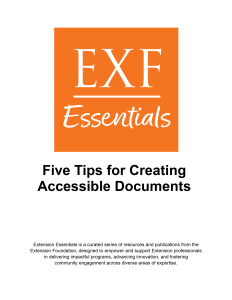 Five Tips for Creating Accessible Documents