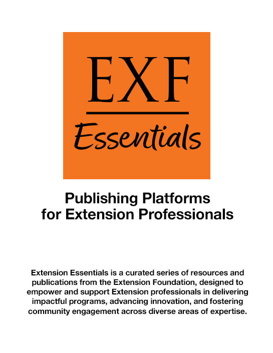 Publishing Platforms for Extension Professionals cover image - Extension Essentials series